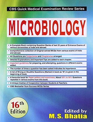 Read Online CBS Quick Medical Examination Review Series: Microbiology - M. S. Bhatia file in ePub