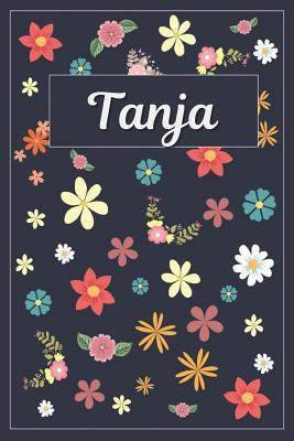 Download Tanja: Lined Writing Notebook with Personalized Name 120 Pages 6x9 Flowers -  file in PDF