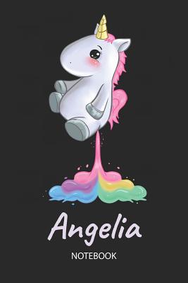 Read Online Angelia - Notebook: Blank Ruled Personalized & Customized Name Rainbow Farting Unicorn School Notebook Journal for Girls & Women. Funny Unicorn Desk Accessories for Kindergarten, Primary, Back To School Supplies, Birthday & Christmas Gift for Women. -  file in PDF