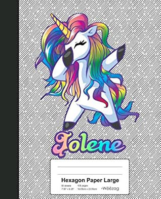 Read Hexagon Paper Large: JOLENE Unicorn Rainbow Notebook -  | PDF